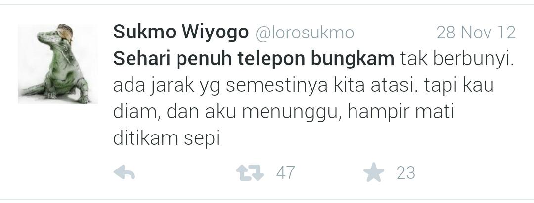 Search twit telepon bungkam, ada 116 copy-paste an. Jadi kangen
