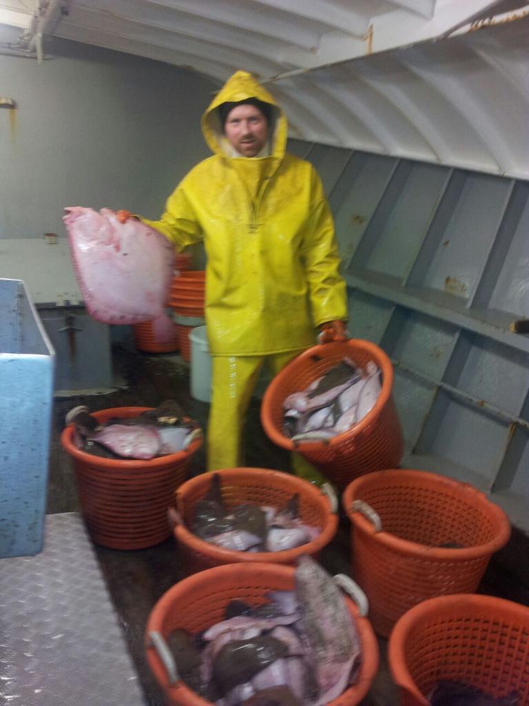 Onze visserman is weer onderweg naar huis!verse tong en schol!!