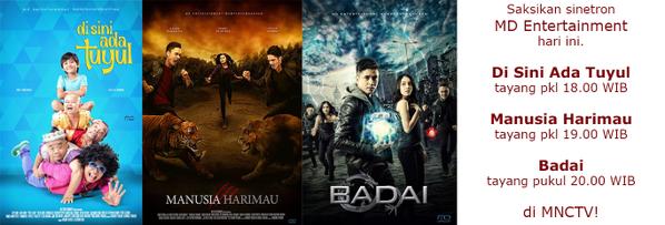 MDEntertainment's tweet photo. Jangan lewatkan sinetron MD hari ini!! Ceritanya makin seruu loooo... #DiSiniAdaTuyul #ManusiaHarimau #BADAI http://t.co/XoVMw6aLmS