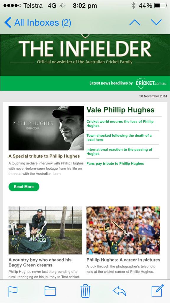 BichelAndy's tweet photo. "Phillip Hughes" http://t.co/xhaubOLcMy