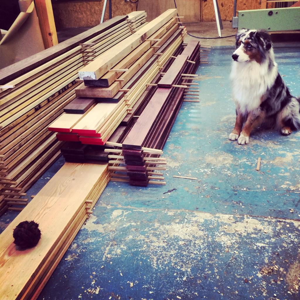 JGalvinDesign's tweet photo. Eddie working out the 6 different timber species for a very special corporate commission. #bespoke #luxury  #custom http://t.co/3HibFyalgS