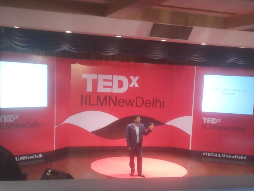 AanchalGaba's tweet photo. "Dare to dream and dream BIG"-  #RachitKumar #TedxIILMNewDelhi #MyIILM http://t.co/1BMAwafnNi