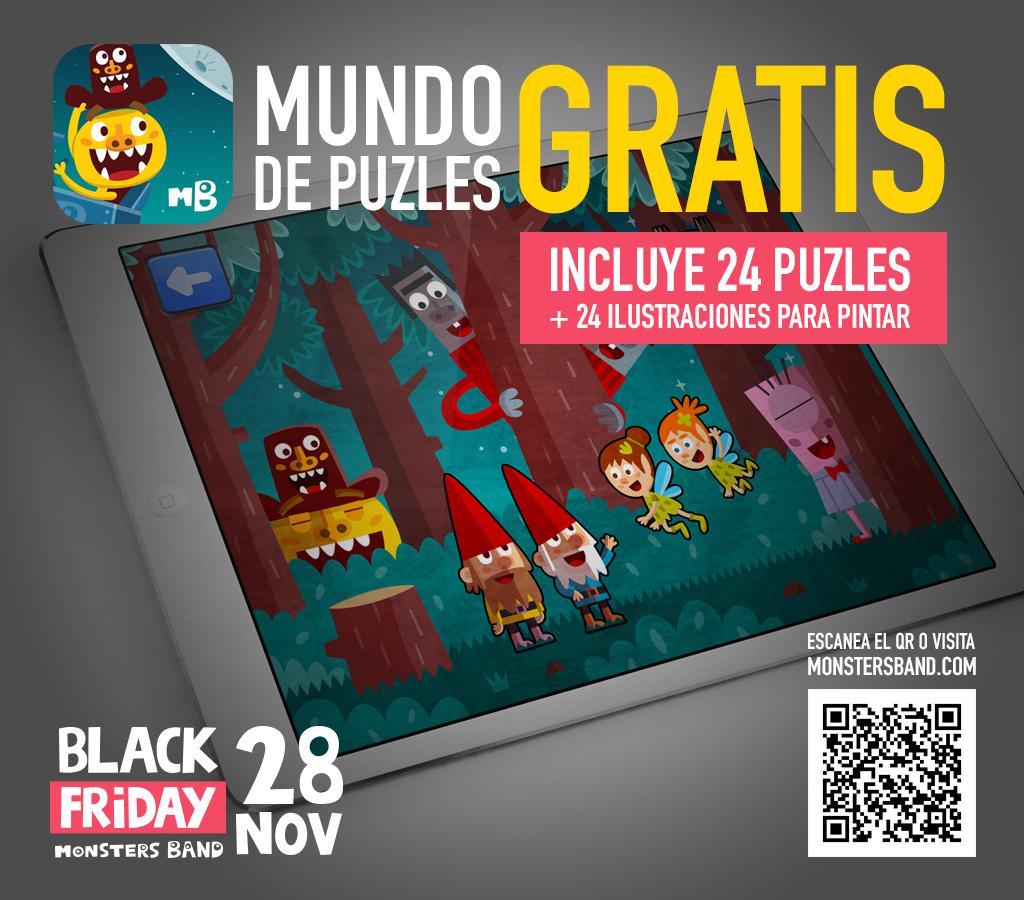 monstersband1's tweet photo. #BlackFriday Mundo de Puzles GRATIS https://t.co/IcGVtJc86a @mossegalapoma @appleblokscat @Frikids #MonstersFriday http://t.co/1mYkdSlxXi
