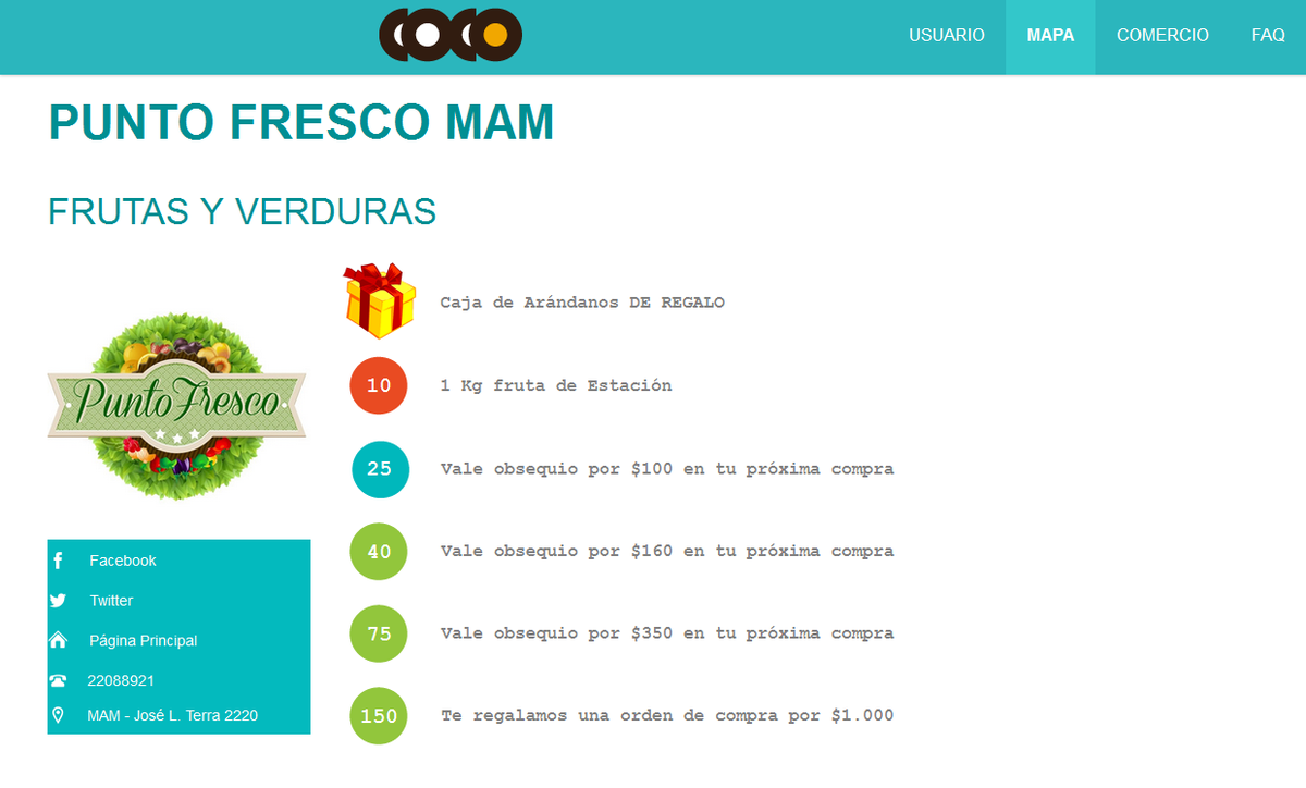 TarjetaCoco's tweet photo. Venite a Punto Fresco que te espera en el @MercadoMAM con estos premios! Usando @TarjetaCoco Arándanos de regalo! http://t.co/EaQldPRQZY