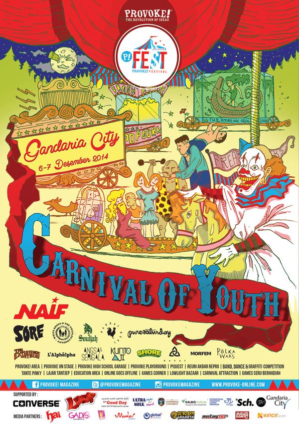 malesbanget's tweet photo. Provoke! Festival, 6-7 Des at @GandariaCity | w/ @SOREband @L_alphalpha @morfem_band &amp; more! #PFESTcoy http://t.co/kZTMMQJZwR