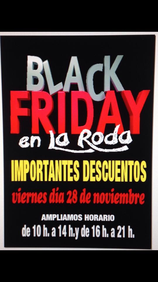 Gran oportunidad brindada por los comercios de La Roda con atrayentes descuentos hoy viernes. #BlackFriday