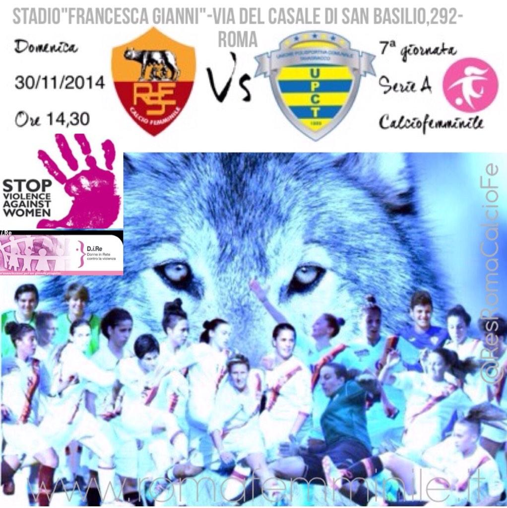 ResRomaCalcioFe's tweet photo. #ResRomaTavgnacco #CISONOANCHEIO #stopviolenceagainstwoman @DianaStefani3 @RianaNainggo @PipitonePipa @MorraAnto http://t.co/jp8OVhg2S8