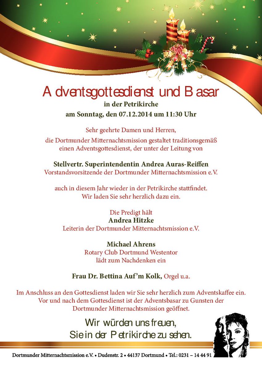 Kommt ihr auch am 7.12. zu unserem Adventsgottesdienst?