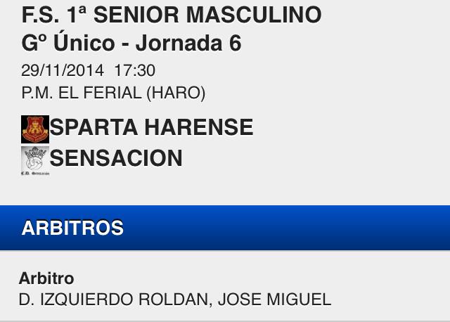 Este sábado a las 17,30 en el ferial <a href="/SpartaHarense/">Sparta Harense</a> vs <a href="/CD_Sensacion/">CD Sensacion</a>
