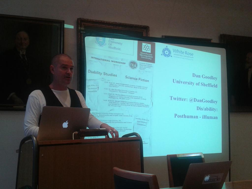 riacheyne's tweet photo. #disabilitysf Dan Goodley: Disability is the quintessential scifi subject and object @DanGoodley http://t.co/IUKjW9T5uM
