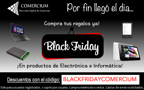 ComerciumEs's tweet photo. #BLACKFRIDAY en COMERCIUM!!
Descuentos en más de 13.000 productos
http://t.co/jUzXRSLpb5 #PymesUnidas http://t.co/1vqdW3dVae