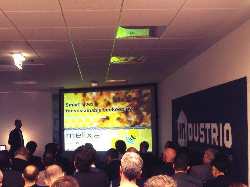 polanda's tweet photo. Wow #melixa - #startup with smart hives for sustainable beekeeping #lovinit @Industriofund #hardware #DemoDay http://t.co/A3puDwB5NX