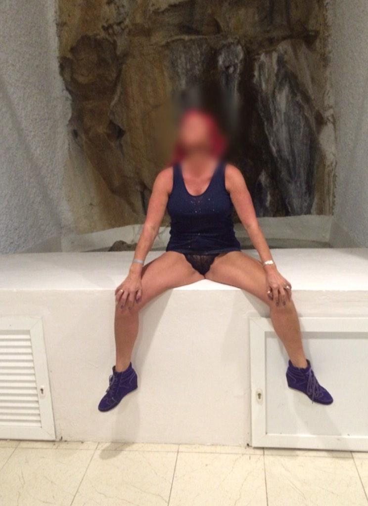 sexymilfsue's tweet photo. Having some fun in the hotel lobby #amateur #milf #wife #upskrt #flashing @Upskirt_Images @AndMilfs @Smiles35xxx RT http://t.co/lmAjEjVW56