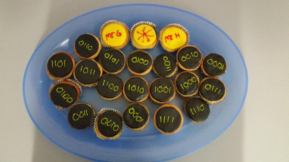 CASMrGibson's tweet image. Every Friday is cake day with Yr 10. Look at today&apos;s offering :)
Binary Buns..!
@Neatherd_FFLP #CAS #GCSECS #bakeoff