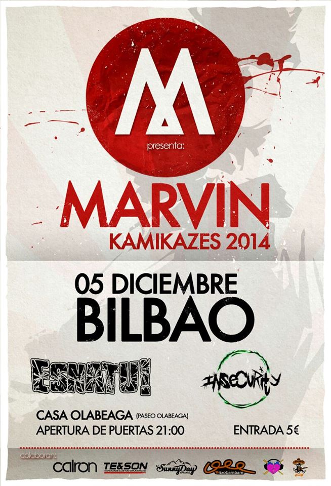 InsecurityMusic's tweet photo. Ahí van noticias frescas,el dia 5 de diciembre tocaremos con Marvin y Esnatu en el paseo olabega de Bilbao http://t.co/KhkZjL2PFv