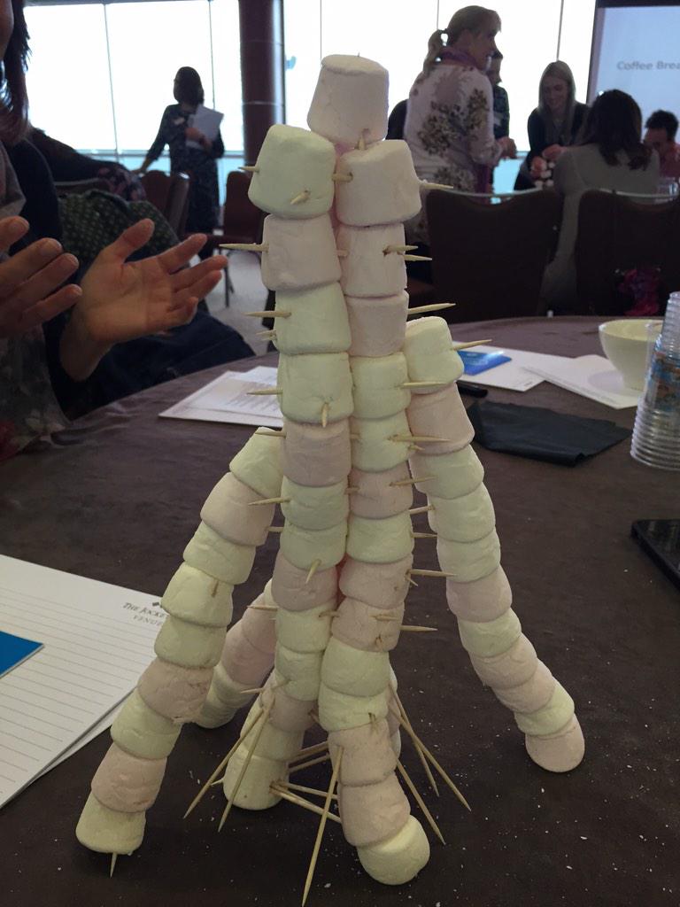 LimeTreeRedhill's tweet photo. Marshmallow towers #GLF14 #glf14 http://t.co/Ll5gDb0NhT