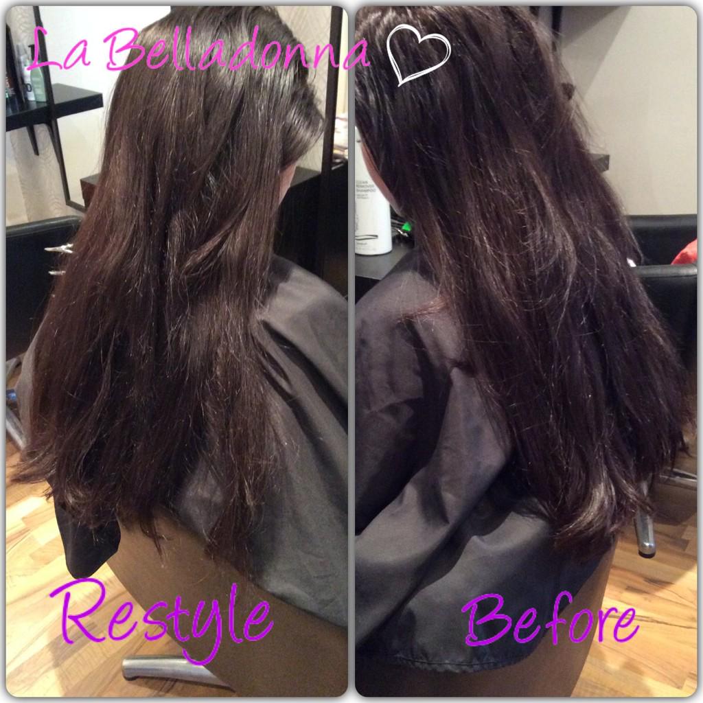 labelladonna_'s tweet photo. Before and after of a restyle done in salon today ;-) #shorter #movement http://t.co/c1rpMQTFg3