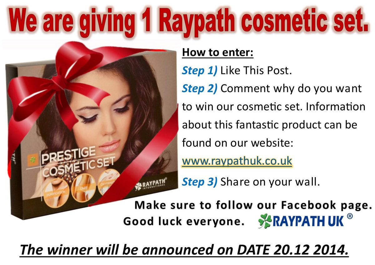 RaypathUK's tweet image. Like us on Facebook and win a set of cosmetic facebook.com/pages/Raypath-…