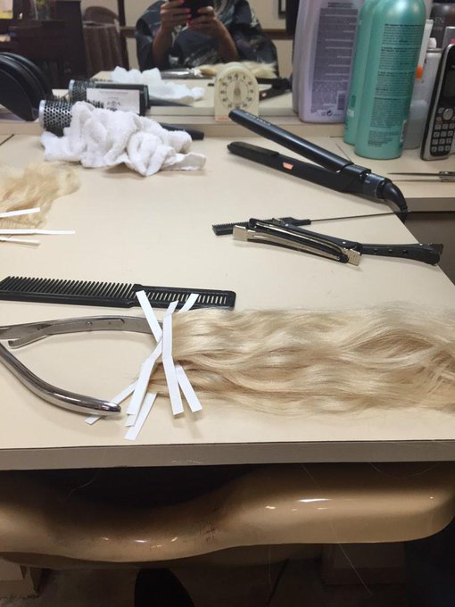 Getting my roots &amp; extensions redone before going to LA next week. Working with @mrssiren for Jay Sinn