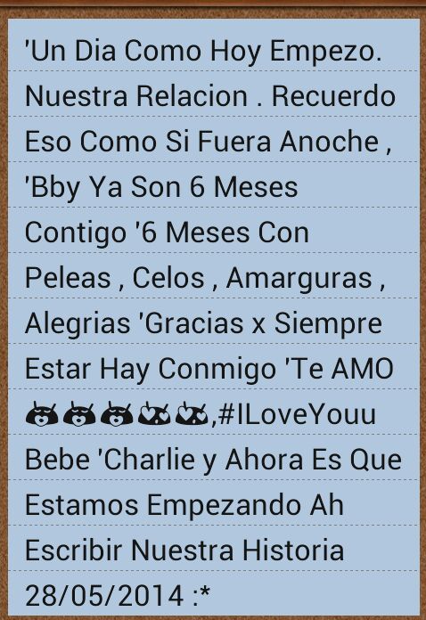 ElcharlieRD's tweet photo. Lo que me iso mi #Esposaa la amooo ๐๐๐๐๐๐ 6 meses Yaa con ella ๐๐๐๐๐ 28' 05' 2014 ๐๐ http://t.co/SibGl6aK1u