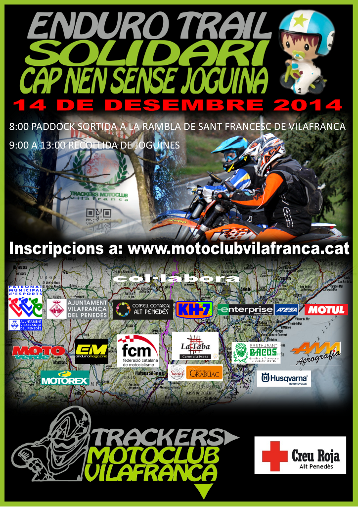 ....Y el próximo 14 de diciembre tenemos cita en el Enduro Trail Solidario "Ningún niño sin juguete". <a href="/TMCvilafranca/">MOTO CLUB VILAFRANCA</a>