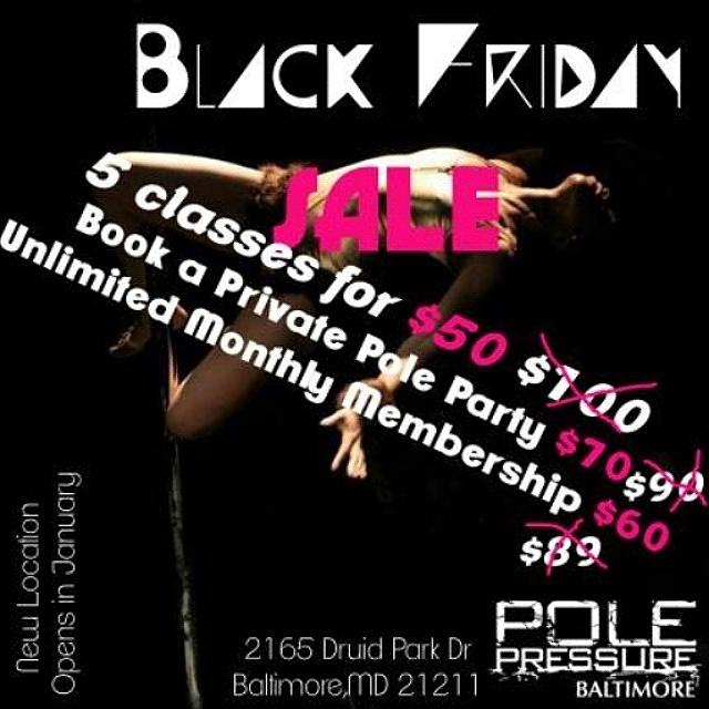 PolePressure_'s tweet photo. We are Re-Opening in January ! Email Mica@polepressure.com to receive deals!!!  #blackfriday #dmv #baltimore http://t.co/8wwAapXiqL