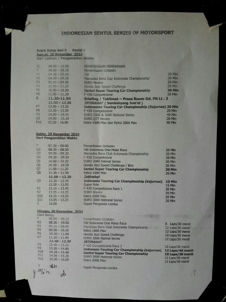 bayuwibowo's tweet photo. jadwal final ISSOM 2014, Dukung Om Gerry, OP, Aria jadi juara umum 30 nov at sirkuit Sentul #bmwccijakartachapter http://t.co/gA0VKLWILS