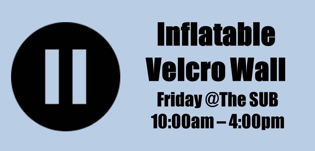 AcadiaMHS's tweet photo. Come pause for a moment on the inflatable velcro wall today in the SUB. #acadiau #aucares #chillweek http://t.co/NN8Ke4JBZY