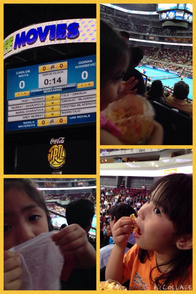 Watching tennis #iptl #BreakTheCode