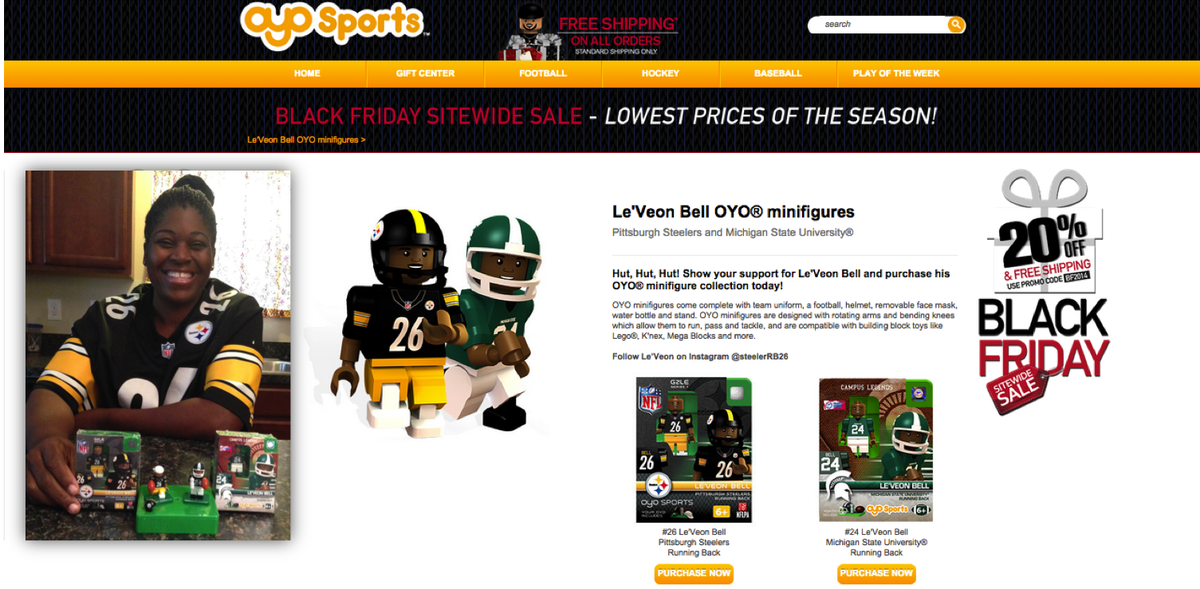 LeVeonBell's tweet photo. The best Black (&amp; gold) Friday deal around!! LOL http://t.co/Id9Qe3W55q http://t.co/8hMwxGwgDj