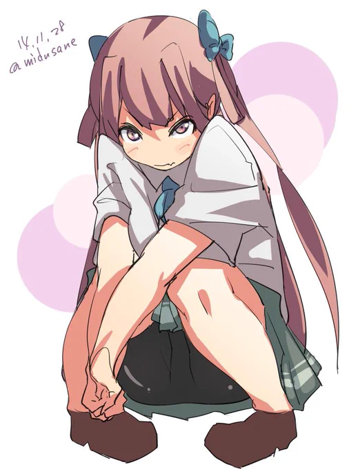描いたからウチにも来てくれるよね?朝雲ちゃん#艦これ版深夜の真剣お絵描き60分一本勝負 