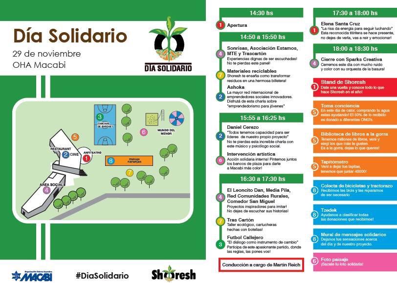 shoresh9's tweet photo. Acá esta el mapa y cronograma del #DiaSolidario para que puedas ir armando el día a tu medida! ¡NO TE LO PIERDAS! http://t.co/ZuPSDJMe8K