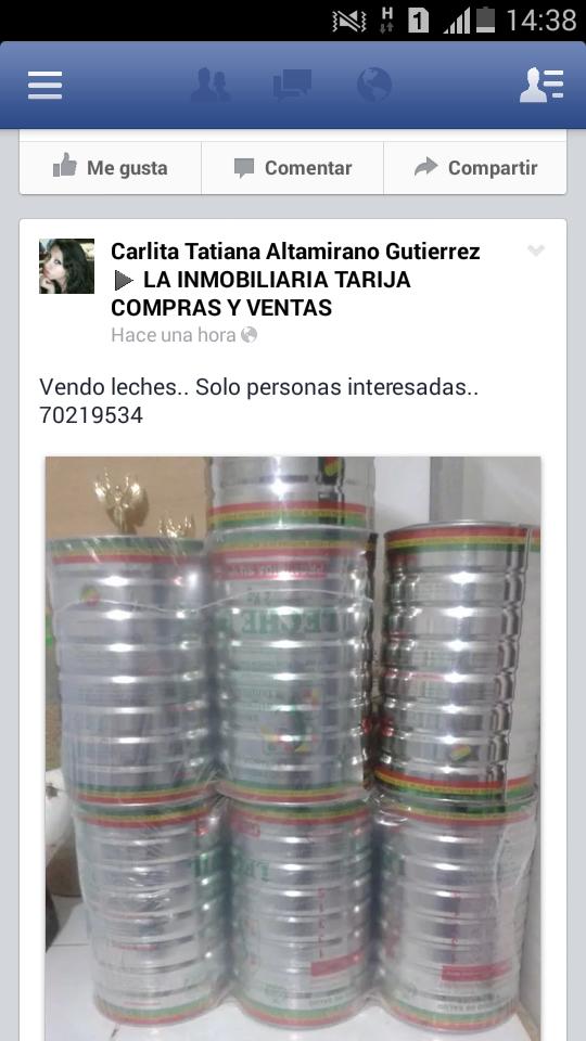 jpvm22's tweet photo. @PeriodistaV venta de leche de subsidios es ofertado en redes sociales http://t.co/r53ETYLbfU