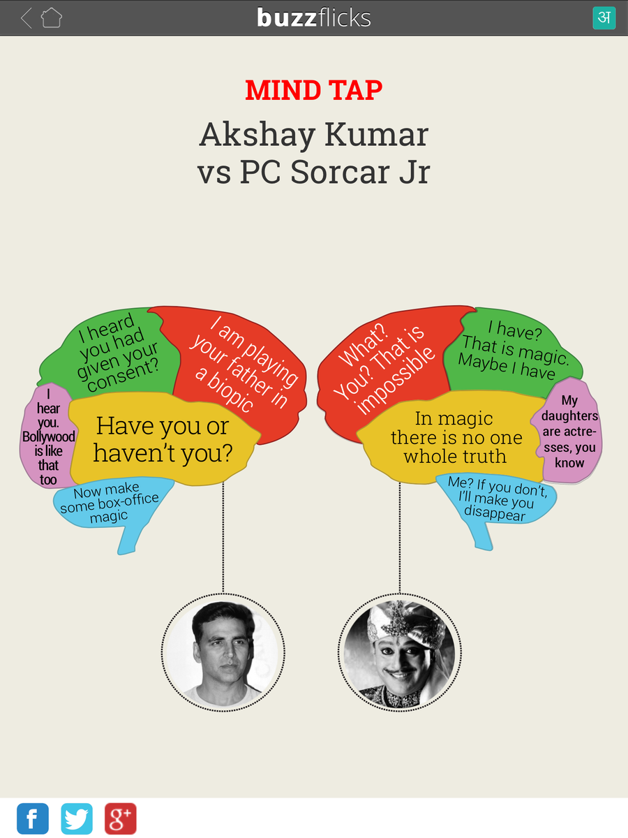 newsflicks's tweet photo. #AkshayKumar talks magic with #PCSorcarJr. Full mind tap (satire) here http://t.co/KXTAq5TscD http://t.co/qMuk7tiPa9