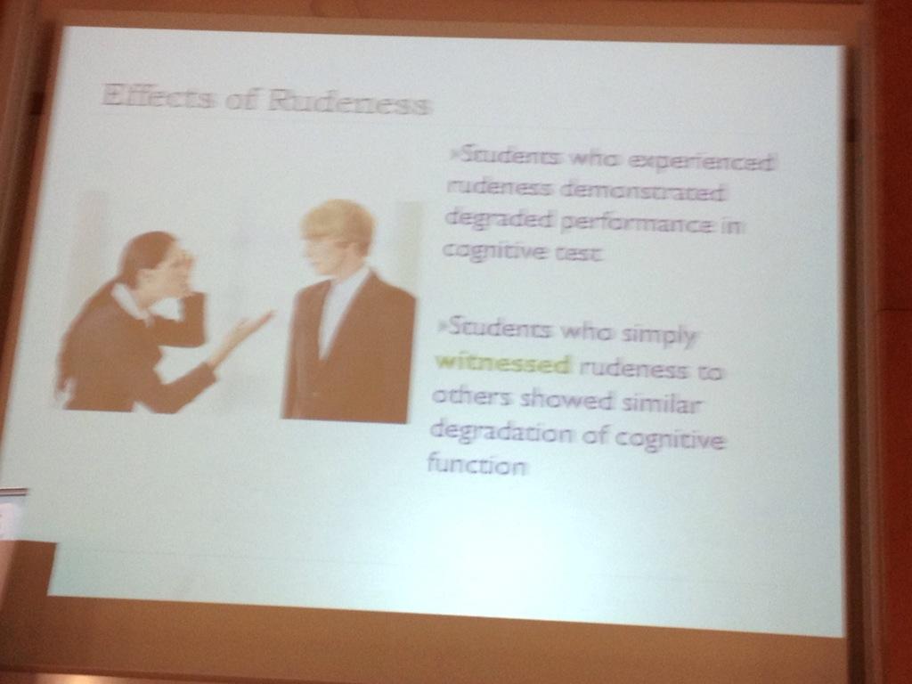 likesagoodgraph's tweet photo. Nikki Maran telling us rudeness impaires cognitive function #deterior814 http://t.co/OB2muMMhdy