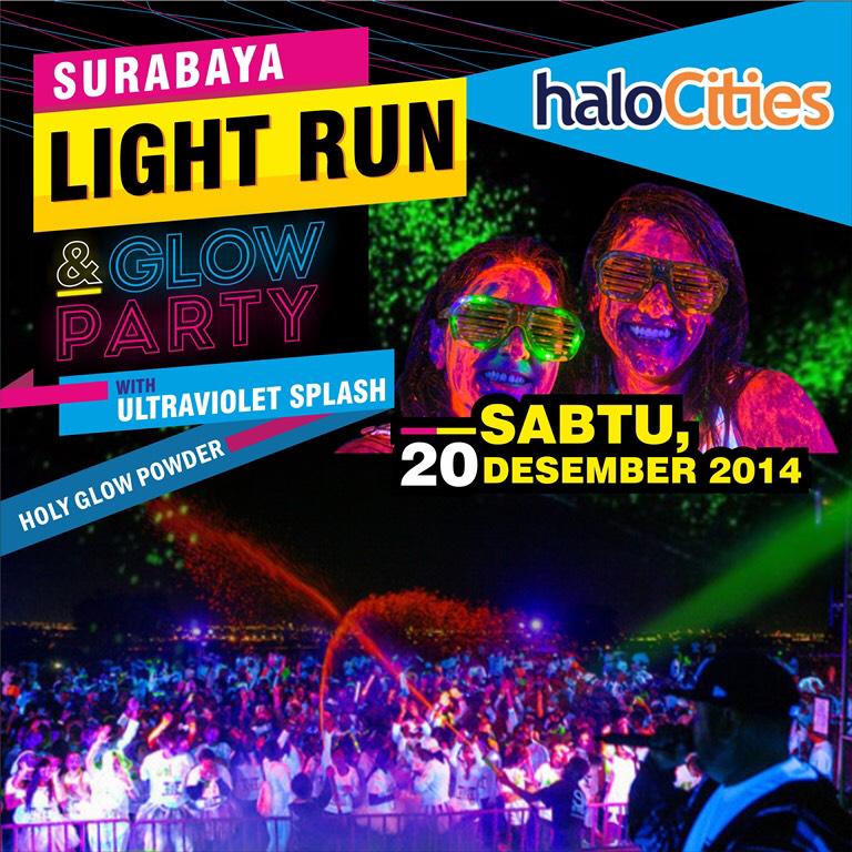 aslisuroboyo's tweet photo. Catet! #SbyLightRun 20 DES 2014, Event night run pertama nggawe ultraviolet splash nang sby &amp; 3 DJ terkenal gak lokal http://t.co/j77cAG5Vju