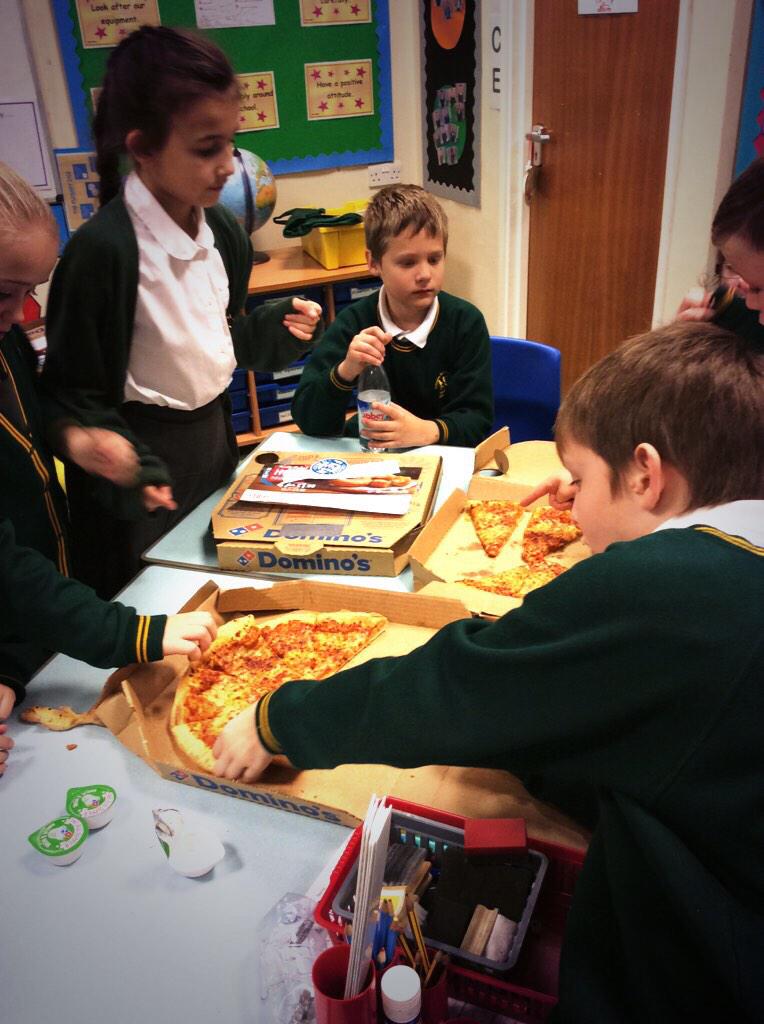 MrsWillcoxfps's tweet photo. Attendance winners celebrating with their prize #pizzaparty http://t.co/xY8ATeiBVS