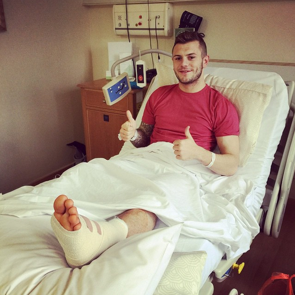 NOT_MOTD's tweet photo. Jack Wilshere - A professional hospital patient whose career has been blighted by appearances for Arsenal. http://t.co/1YoTJGQVVG