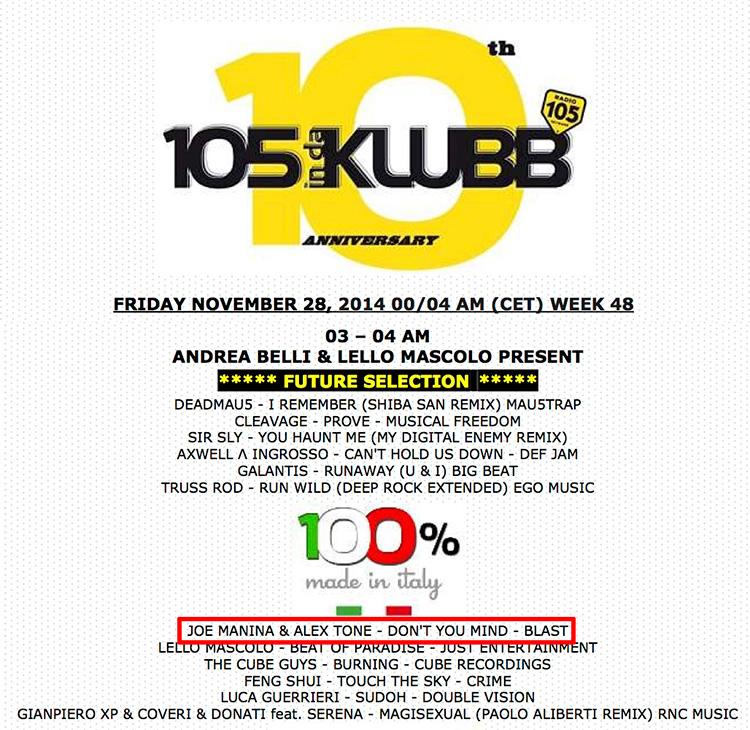 AdaptPromoClub's tweet image. @joemanina @AlexXTone #DontYouMind tonight again into @105indaklubb #RadioShow #BlastRecords #housemusic #deephouse