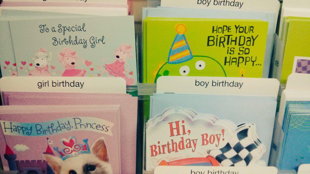 QueerThat's tweet photo. "Boy"/ "Girl" birthday seems random so we #queerthat with the label "kids birthday"... http://t.co/3qPhQUpyyA