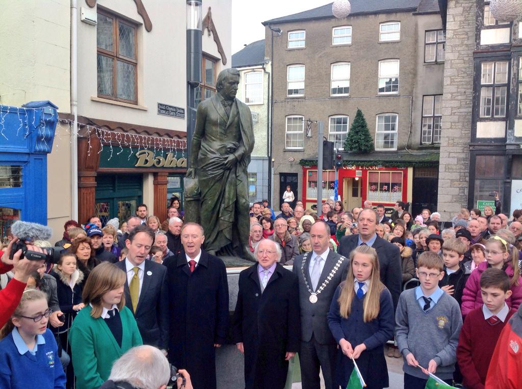 RT <a href="/EoinBearla/">Eoin English</a>: President Higgins has unveiled the statue of patriot Thomas Davis in #Mallow #Cork