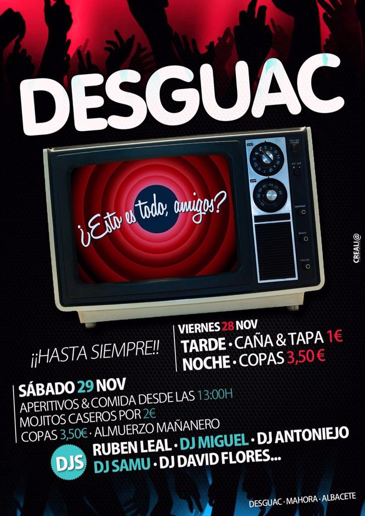 djRubenLeal's tweet photo. Mañana estaré en el cierre de mi segunda casa @DiscotecaDsguac 
Triste, pero con muchas ganas de liarla http://t.co/2yYmIsbqRV