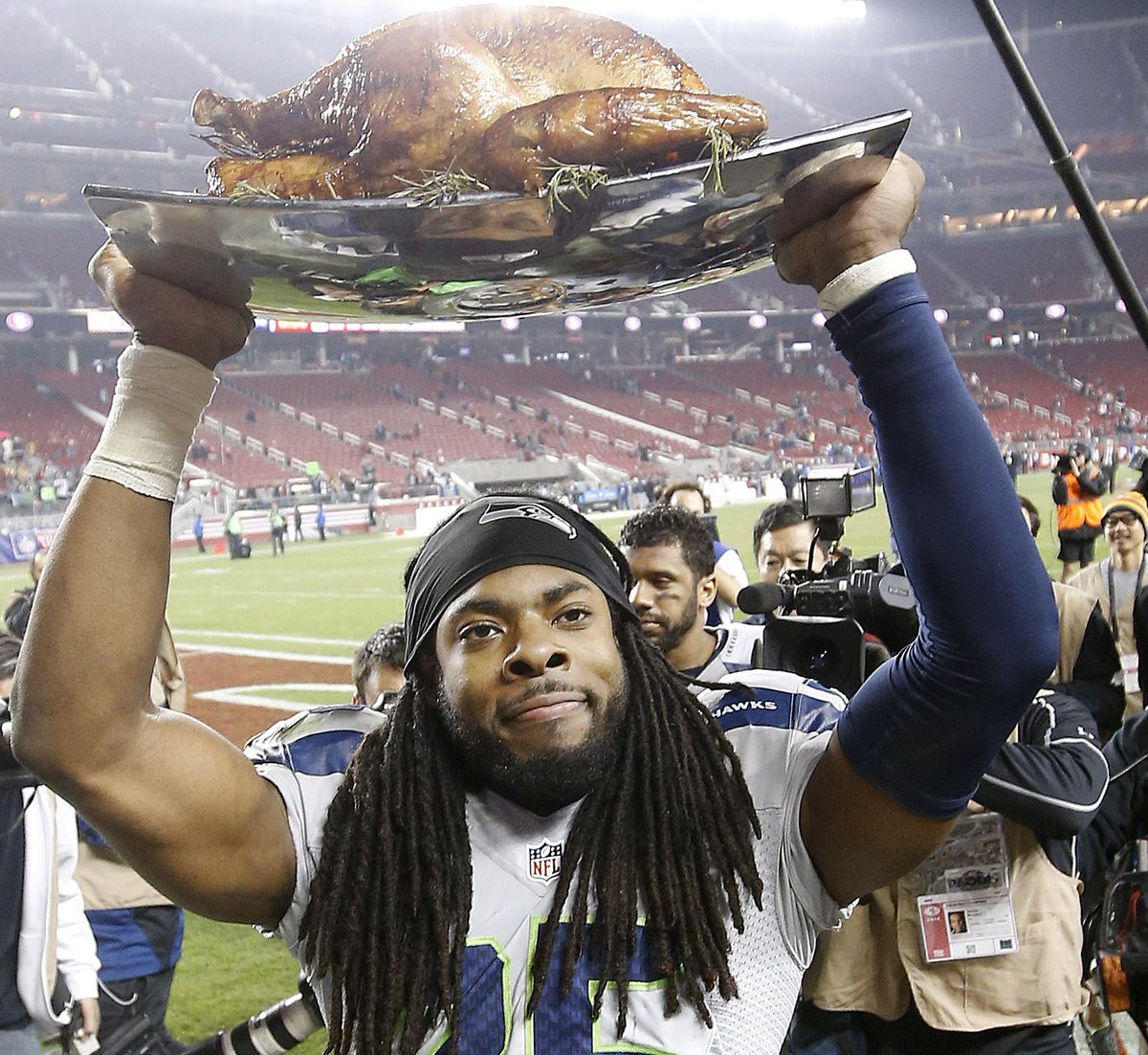 SNFonNBC's tweet photo. Richard Sherman on Kaepernick: I was the open man: http://t.co/psE7kh1bZv http://t.co/qAxXtjEaBC