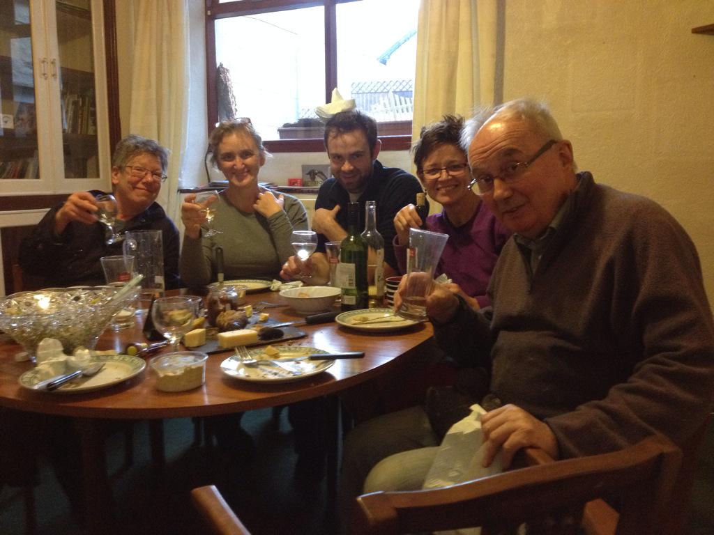 AndyandAdams's tweet image. A break 4 a drink &amp;amp; food whilst getting new gallery ready for opening day tmrw in Corris + our lamb rolls from 12