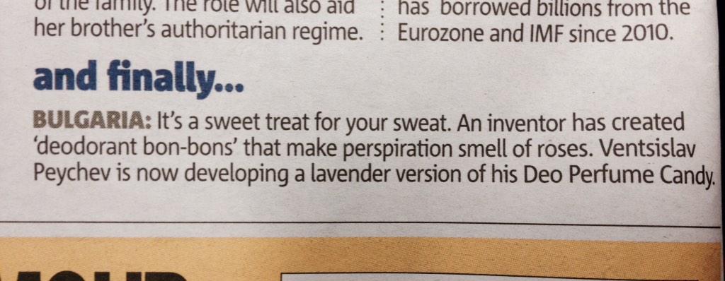 uzunov_a's tweet image. A small sweet but a big step towards good-smelling mankind! #Bulgaria #usefulinventions #marketingpotential