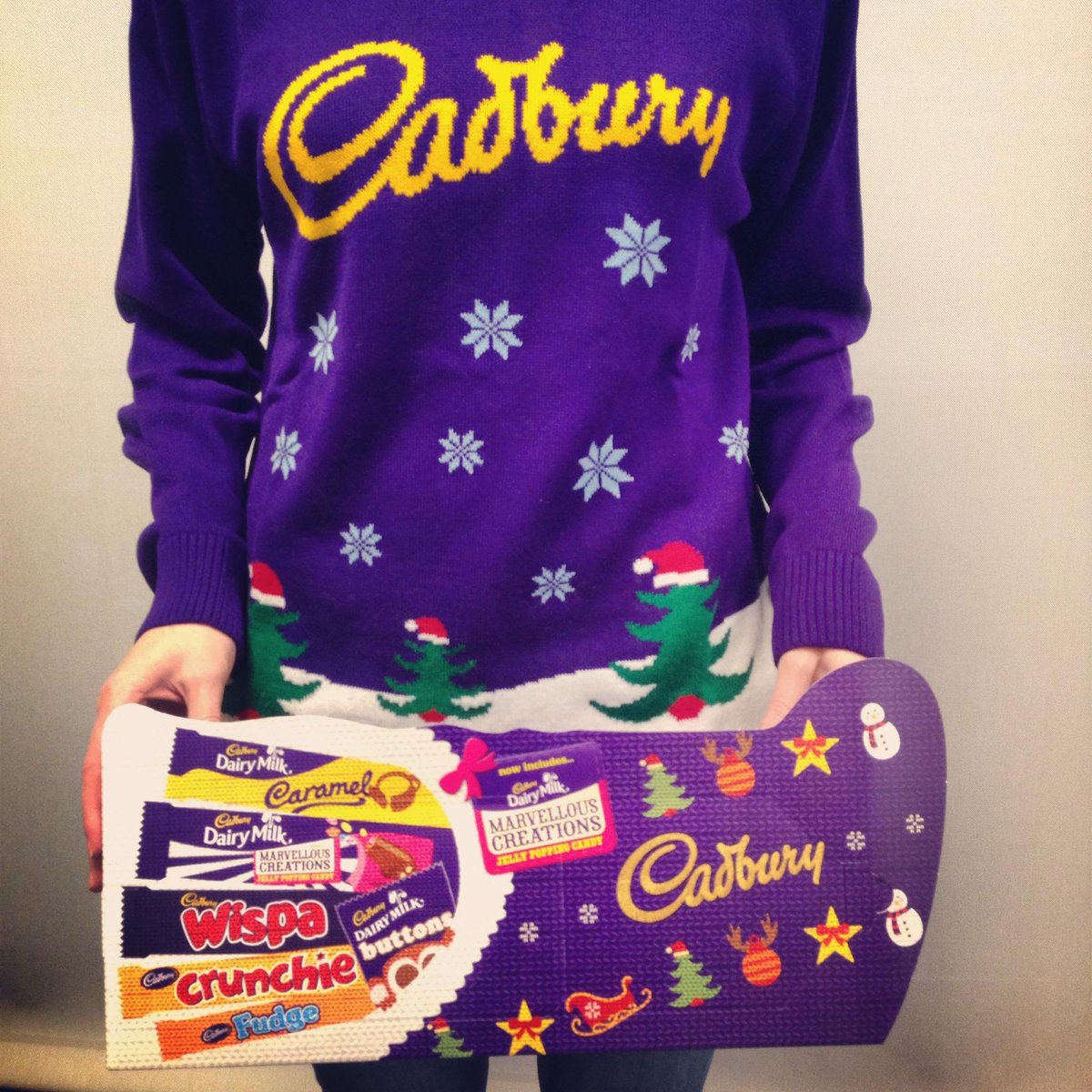 CadburyIreland's tweet photo. To celebrate the #ToyShow we're giving away an exclusive #CadburyXmasJumper AND goodies! RT for your chance to win! http://t.co/AcG9SC3Xvh