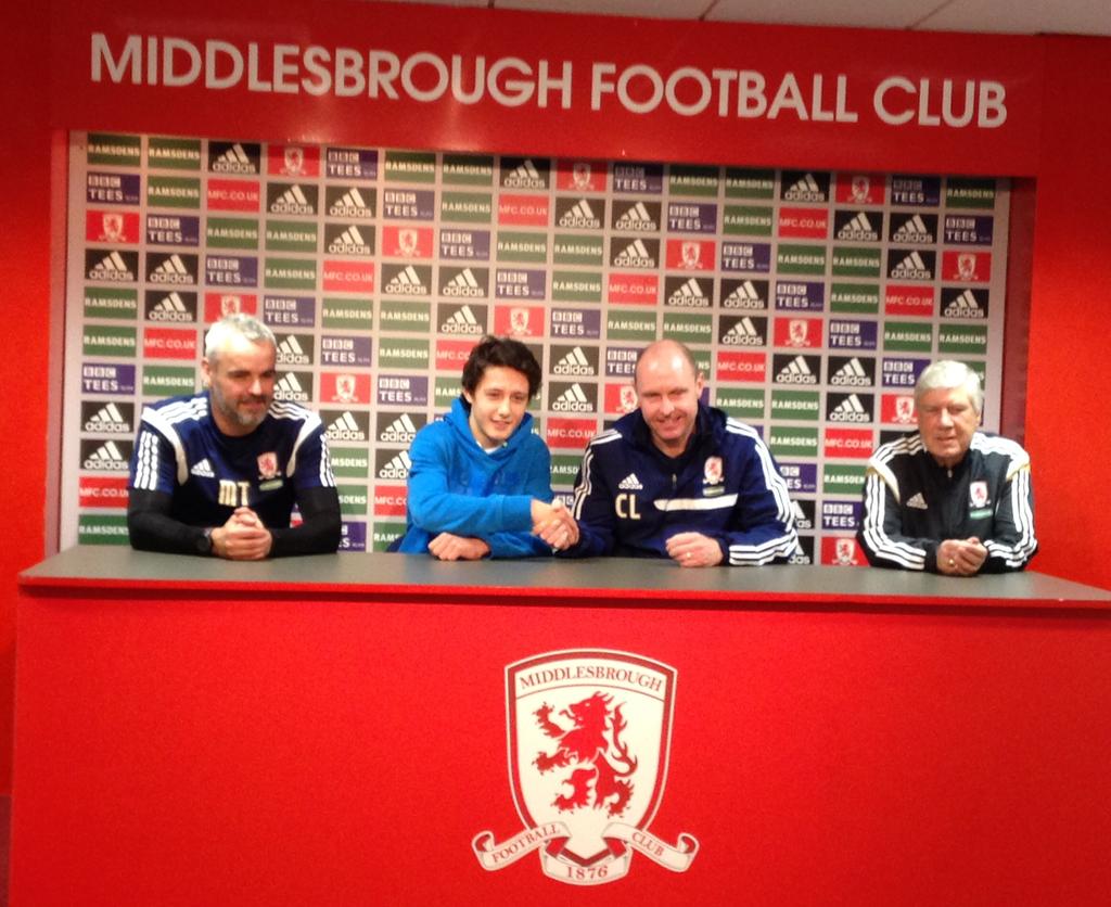 CurrieStarFC's tweet photo. Best wishes to under 17 Currie Star player Daniel Jardine who signed a 2 year deal for @Boro earlier this week http://t.co/y8baqXhaMw