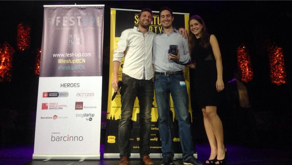 Barcinno's tweet photo. The prize for the #best #startup goest to @typeform @LoginStartup @WayraES @Barcinno @FestUpBCN #FestupBCN Party http://t.co/T1o49epsc8