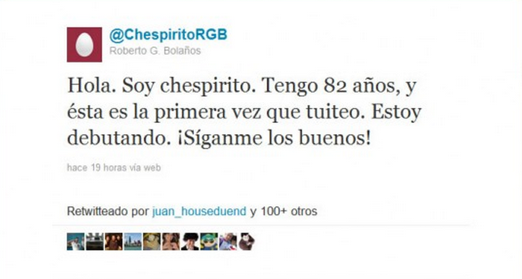 CABLENOTICIAS's tweet photo. #TweetMemory: ¡Recordamos el primer trino de @ChespiritoRGB! -#HastaSiempreChespirito - http://t.co/ZGL7NXeTSa http://t.co/yIqRXeJD2T