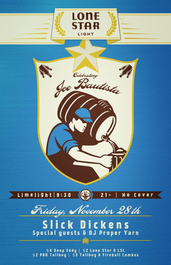 #tonight  Come out for <a href="/SlickDickens/">Slick Dickens</a> and DJ Proper Yarn with $2 <a href="/LoneStarBeer/">Lone Star Beer</a> all night.